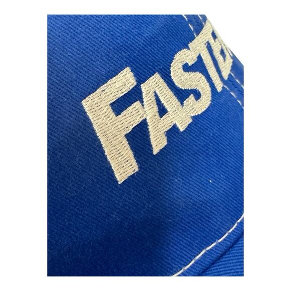 New Fastenal Baseball Cap Hat Adjustable Strapback Blue White Stitch 100% Cotton - Picture 5 of 9